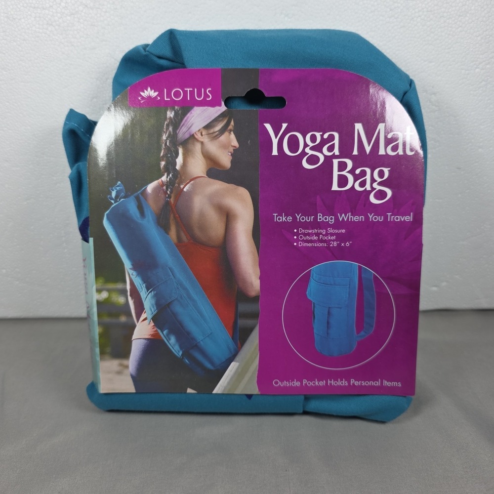 Lotus Yoga Mat‎ Carrier 28" x 6" Caribbean Sea Blue